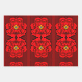 Chinesisches Neujahrsblütenmuster 3SWP Geschenkpapier Set (Vorderseite)