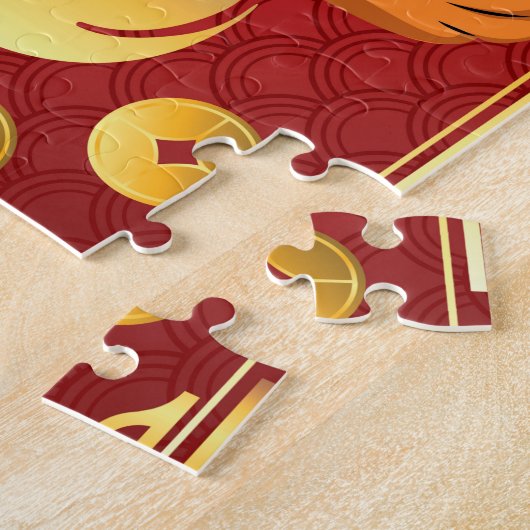 Chinesisches Neujahrsdesign mit Tiger Puzzle (Seite)