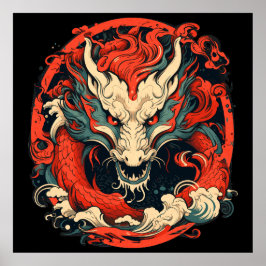 Chinesisches Neujahrsdrache Zodiac-Zeichen Poster