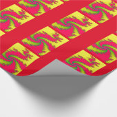 Chinesisches Neujahrsdrachenpapier zum Fraktal Geschenkpapier (Ecke)