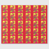 Chinesisches Neujahrsdrachenpapier zum Fraktal Geschenkpapier (Flach)