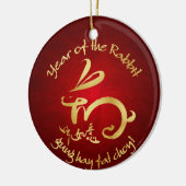 Chinesisches Neujahrsfest - 2011-jährig vom Keramikornament (Links)