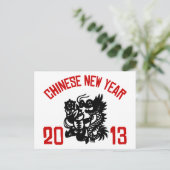Chinesisches Neujahrsfest 2013 Feiertagspostkarte (Stehend Vorderseite)
