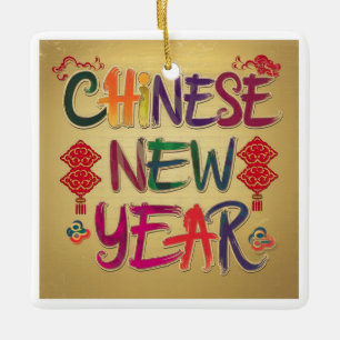 Chinesisches Neujahrsfest Änderung Keramikornament