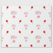 Chinesisches Neujahrsfest des Schweins Geschenkpapier (Flach)