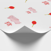 Chinesisches Neujahrsfest des Schweins Geschenkpapier (Ecke)