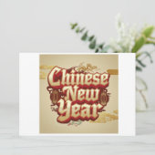 Chinesisches Neujahrsfest Einladung (Stehend Vorderseite)