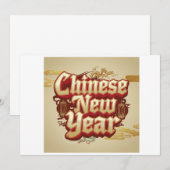 Chinesisches Neujahrsfest Einladung (Vorne/Hinten)