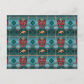 Chinesisches Neujahrsfest im Ox - Muster des grüne Postkarte (Vorderseite)