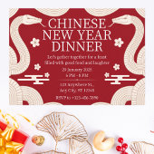 Chinesisches Neujahrsfest in Rot und Gold Einladung