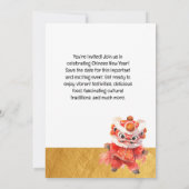 Chinesisches Neujahrsfest-Party Save the Date Einladung (Rückseite)