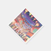 Chinesisches Neujahrsfest | Wasserfarbe-Feier Serviette (Ecke)