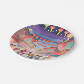 Chinesisches Neujahrsfest | Wasserfarben Celebrati Pappteller (Schrägansicht)