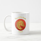 Chinesisches Neujahrsgeschenk des Drachen Rot und  Kaffeetasse (Links)