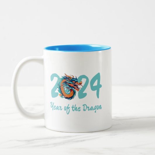 Chinesisches Neujahrsgeschenk des Drachen Zweifarbige Tasse (Links)
