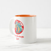 Chinesisches Neujahrsgeschenk des Drachen Zweifarbige Tasse (Vorderseite Links)