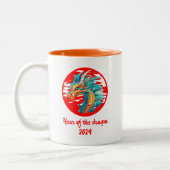 Chinesisches Neujahrsgeschenk des Drachen Zweifarbige Tasse (Links)