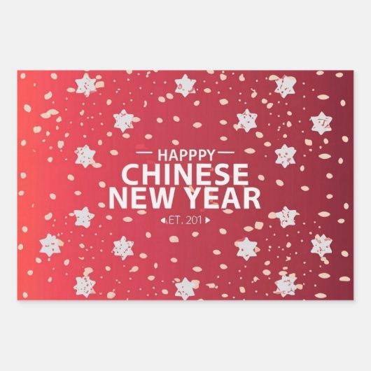 Chinesisches Neujahrsgeschenk Geschenkpapier Set (Vorderseite 3)