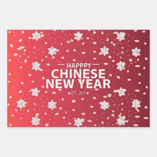 Chinesisches Neujahrsgeschenk Geschenkpapier Set (Vorderseite 2)