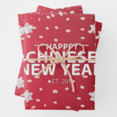 Chinesisches Neujahrsgeschenk Geschenkpapier Set (Beispiel)