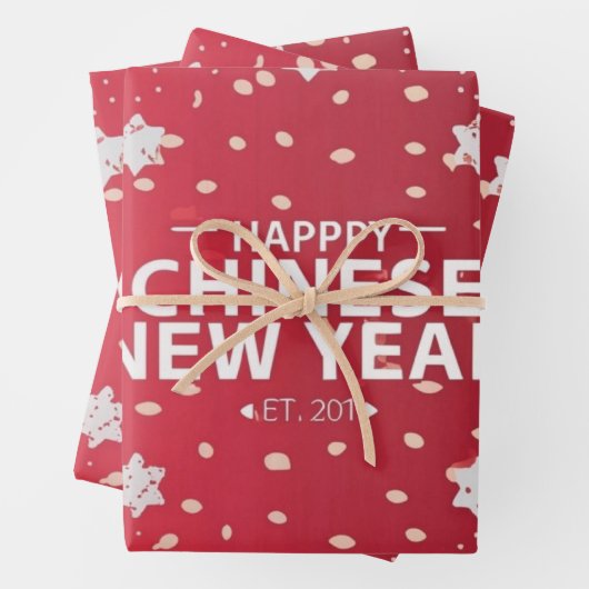 Chinesisches Neujahrsgeschenk Geschenkpapier Set (Beispiel)