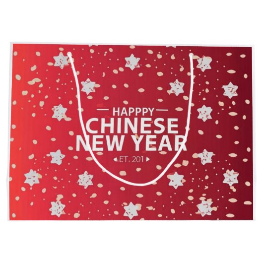 Chinesisches Neujahrsgeschenk Große Geschenktüte (Rückseite)