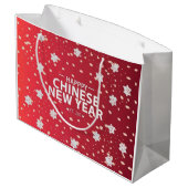 Chinesisches Neujahrsgeschenk Große Geschenktüte (Rückseite Schrägansicht)