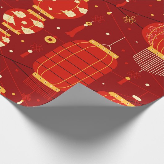 Chinesisches Neujahrsglühpapier Geschenkpapier (Ecke)