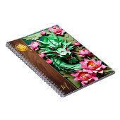 Chinesisches Neujahrsgrünes Drachen Origami Monogr Notizblock (Rechte Seite)