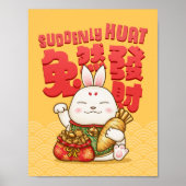 Chinesisches Neujahrslucky Rabbit Poster (Vorne)
