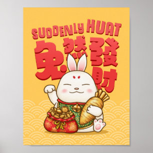 Chinesisches Neujahrslucky Rabbit Poster