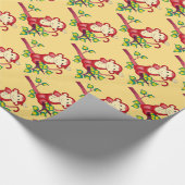 Chinesisches Neujahrspapier des Roten Affen Geschenkpapier (Ecke)