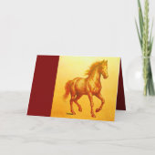 Chinesisches Neujahrspferd 2026 HGC7 Weihnachtskar Feiertagskarte (Rückseite)