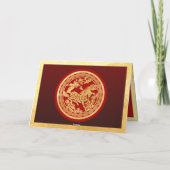 Chinesisches Neujahrspferd 2026 mit Wünschen HGC2 Karte (Rückseite)