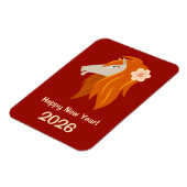 Chinesisches Neujahrspferd 2026 Zodiac Magnet (Linke Seite)