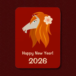 Chinesisches Neujahrspferd 2026 Zodiac Magnet