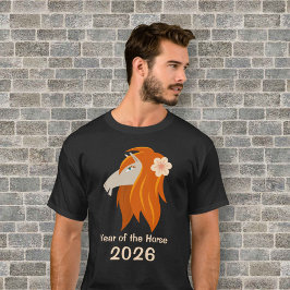 Chinesisches Neujahrspferd Feuerpferd 2026 Zodiac T-Shirt