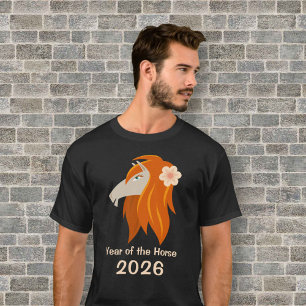 Chinesisches Neujahrspferd Feuerpferd 2026 Zodiac  T-Shirt