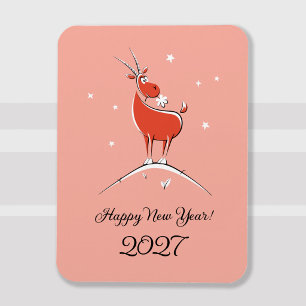 Chinesisches Neulichtmondjahr Ziege 2027 Zodiakusk Magnet