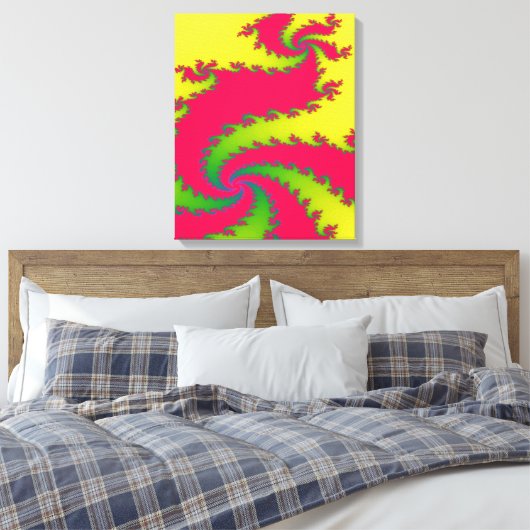 Chinesisches New Year Dragon Fraktal Canvas Print Leinwanddruck (Insitu (Schlafzimmer))
