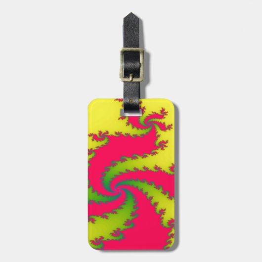 Chinesisches New Year Dragon Fraktal Custom Gepäckanhänger (Vorderseite vertikal)