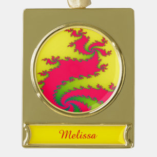 Chinesisches New Year Dragon Fraktal Custom Orname Banner-Ornament Gold