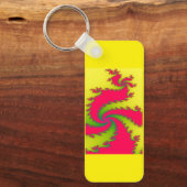 Chinesisches New Year Dragon Fraktal Custom Schlüsselanhänger (Vorderseite)