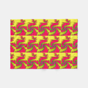 Chinesisches New Year Dragon Fraktal Fleece Blanke