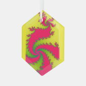 Chinesisches New Year Dragon Fraktal Ornament Aus Glas (Vorderseite Links)
