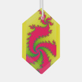 Chinesisches New Year Dragon Fraktal Ornament Aus Glas (Vorderseite Rechts)