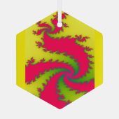 Chinesisches New Year Dragon Fraktal Ornament Aus Glas (Rückseite)