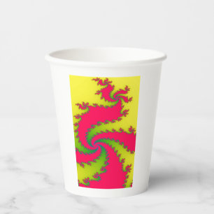 Chinesisches New Year Dragon Fraktal Pappbecher