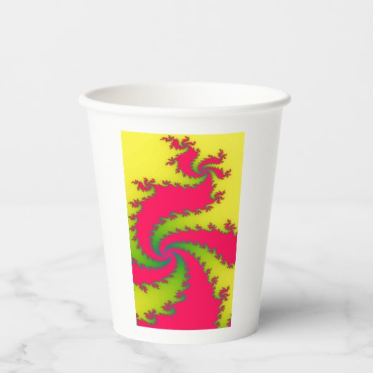 Chinesisches New Year Dragon Fraktal Pappbecher (Vorderseite)