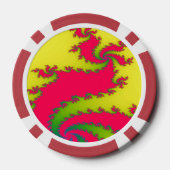 Chinesisches New Year Dragon Fraktal Pokerchips (Rückseite)